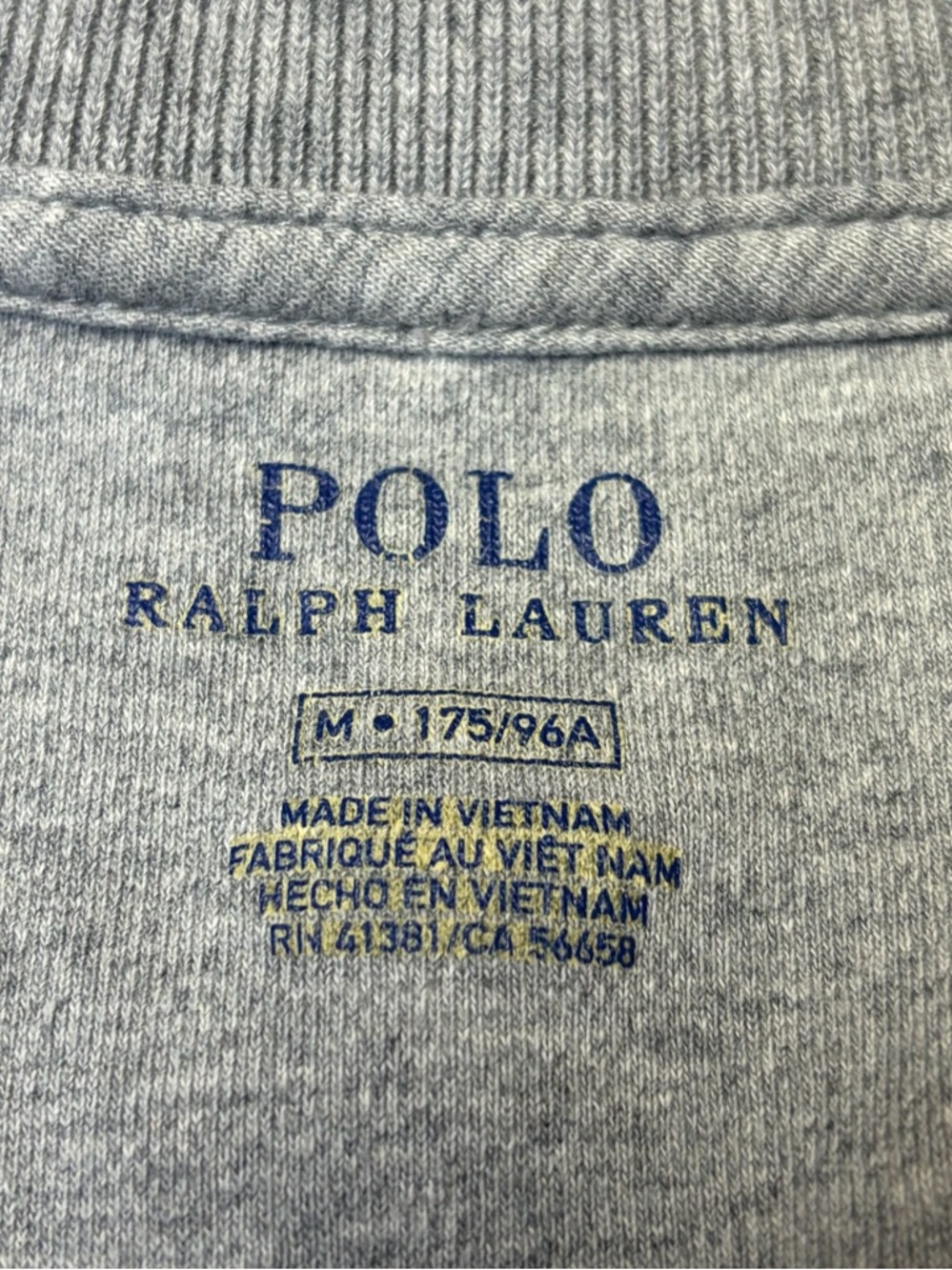 Polo Ralph Lauren Zip Sweatshirt Mens Medium Gray Mock Neck Logo Jacket Casual - Picture 9 of 13